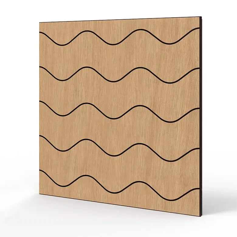 Modern GrooveCraft Milled Acoustic Wall Panels MDF – Model 8 on white background Decormania UK